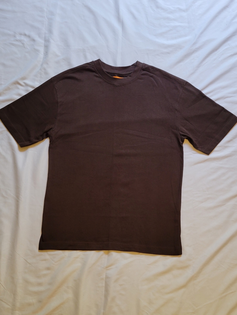 GSTR Men's Apparel Relaxed Boxy Fit Brown T- Shirt - Size Small NWT